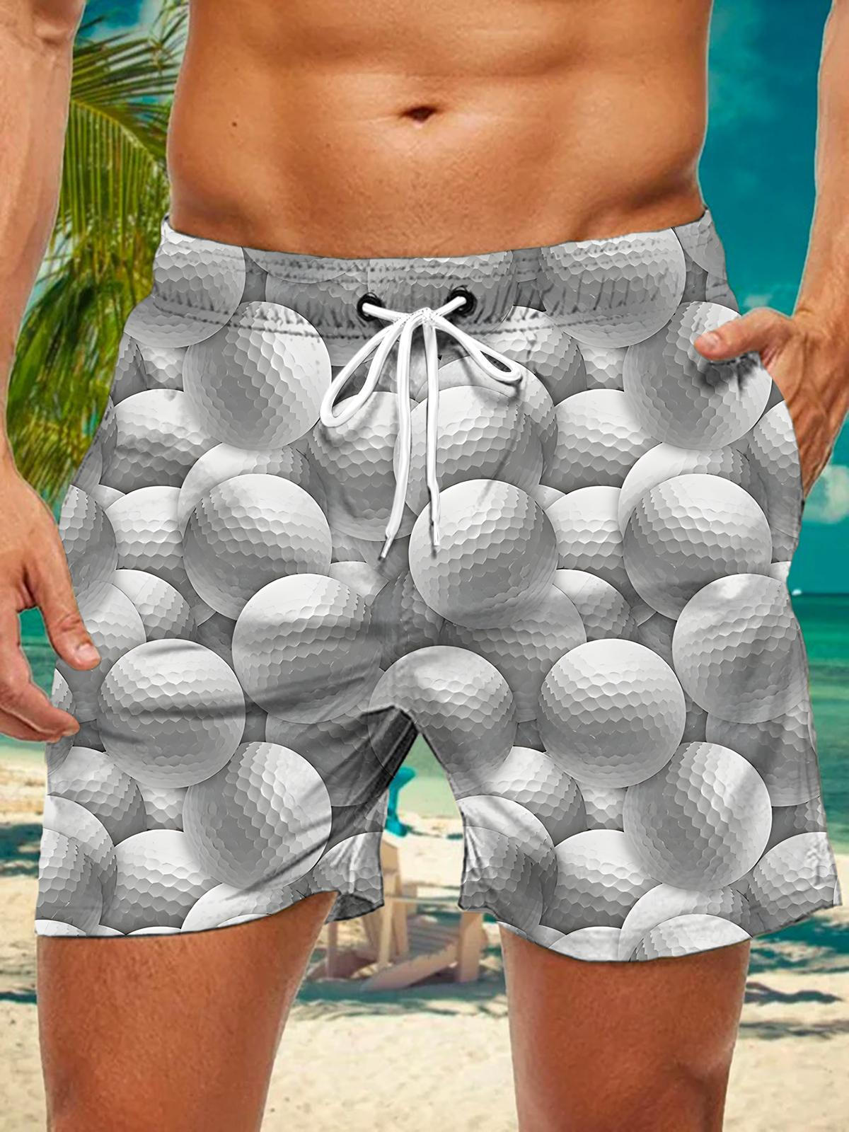 Golfball -Druck Herren -Drucktasche Shorts