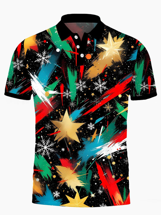 Krawatte Dye Star Herren Kurzärmel -Polo -Hemd Polo -Hemd