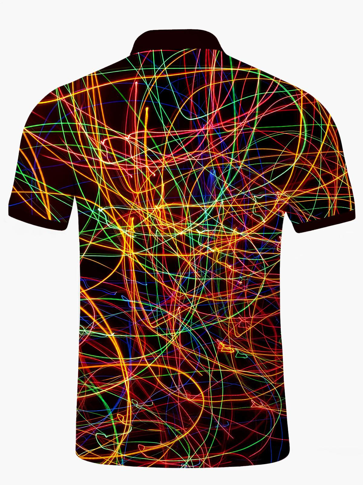 Line Herren Kurzärmel -Tasten -Polo -Hemd