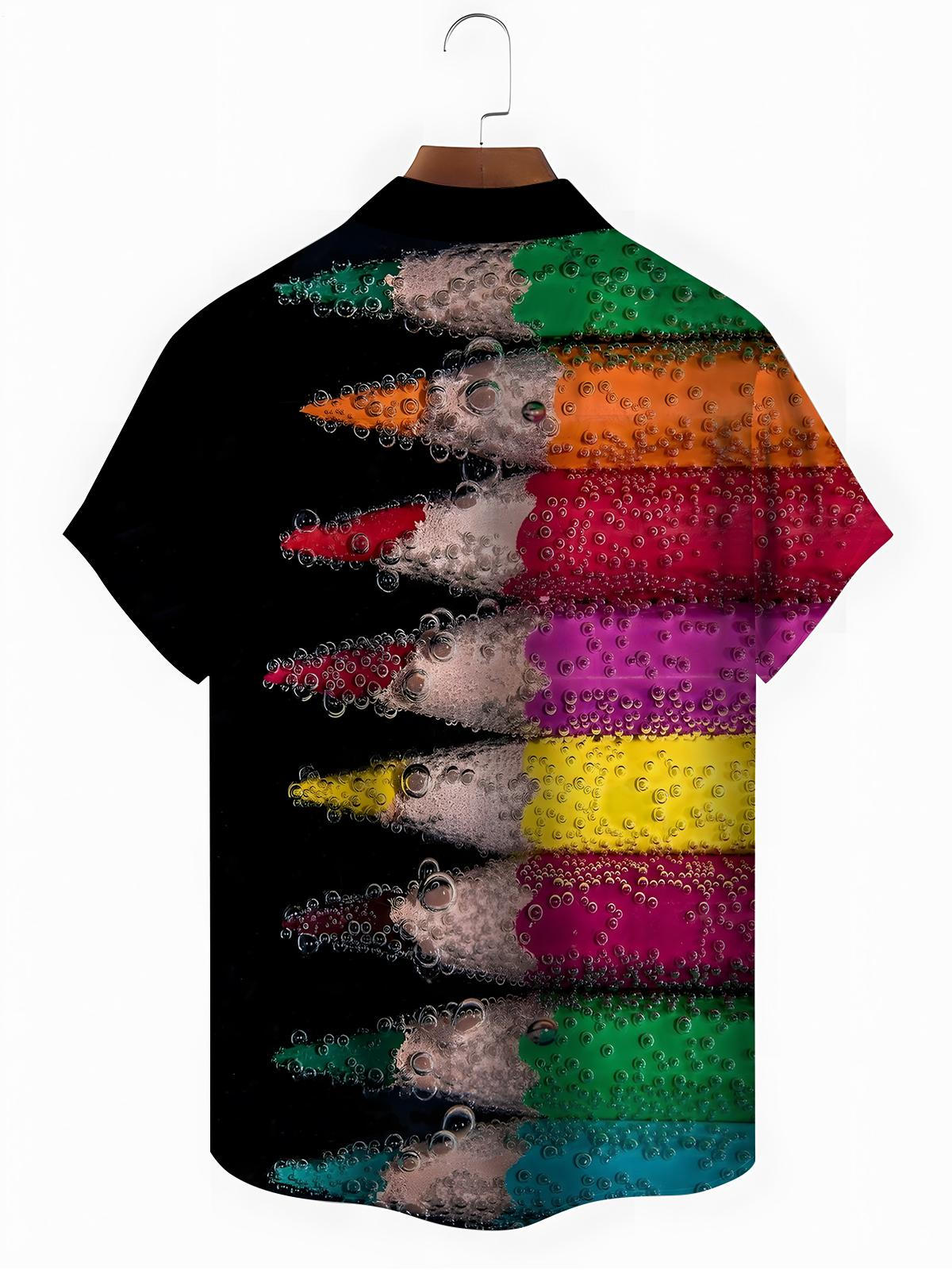 Pinseldruck Herren -Tasche Kurzarm Shirts