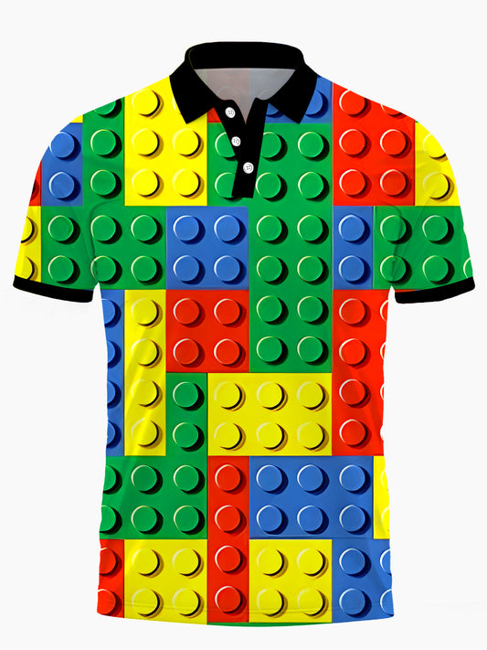 Bausteine für Kurzarm -Polo -Hemd Von Männern.