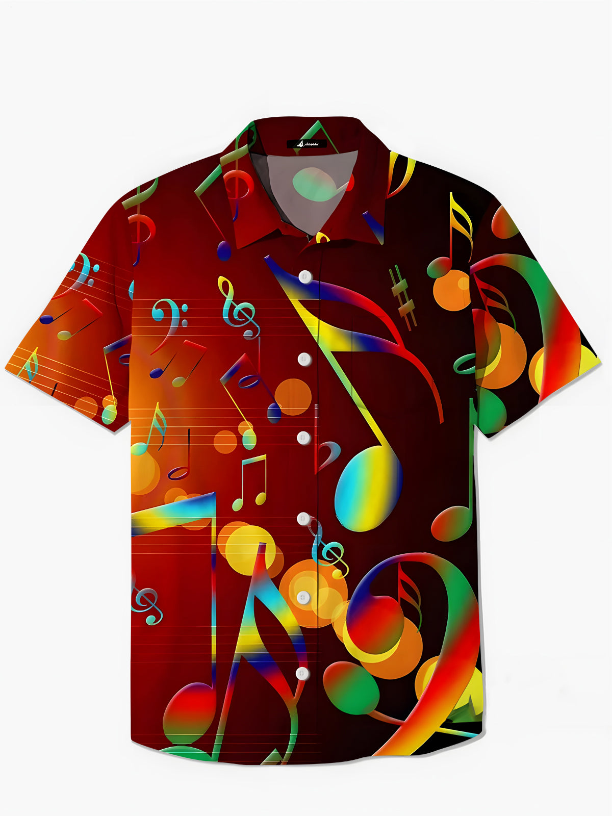 Music Note Herren -Tasche Kurzarm Shirts