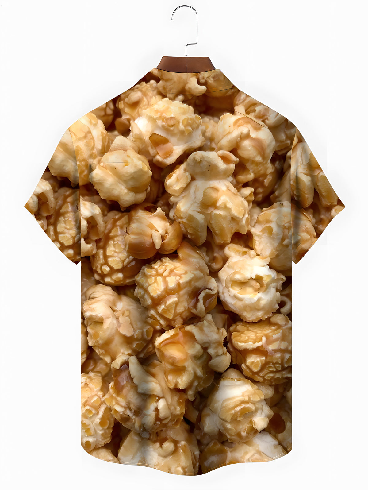 Popcorn Print Herren -Tasche Kurzarm Shirts