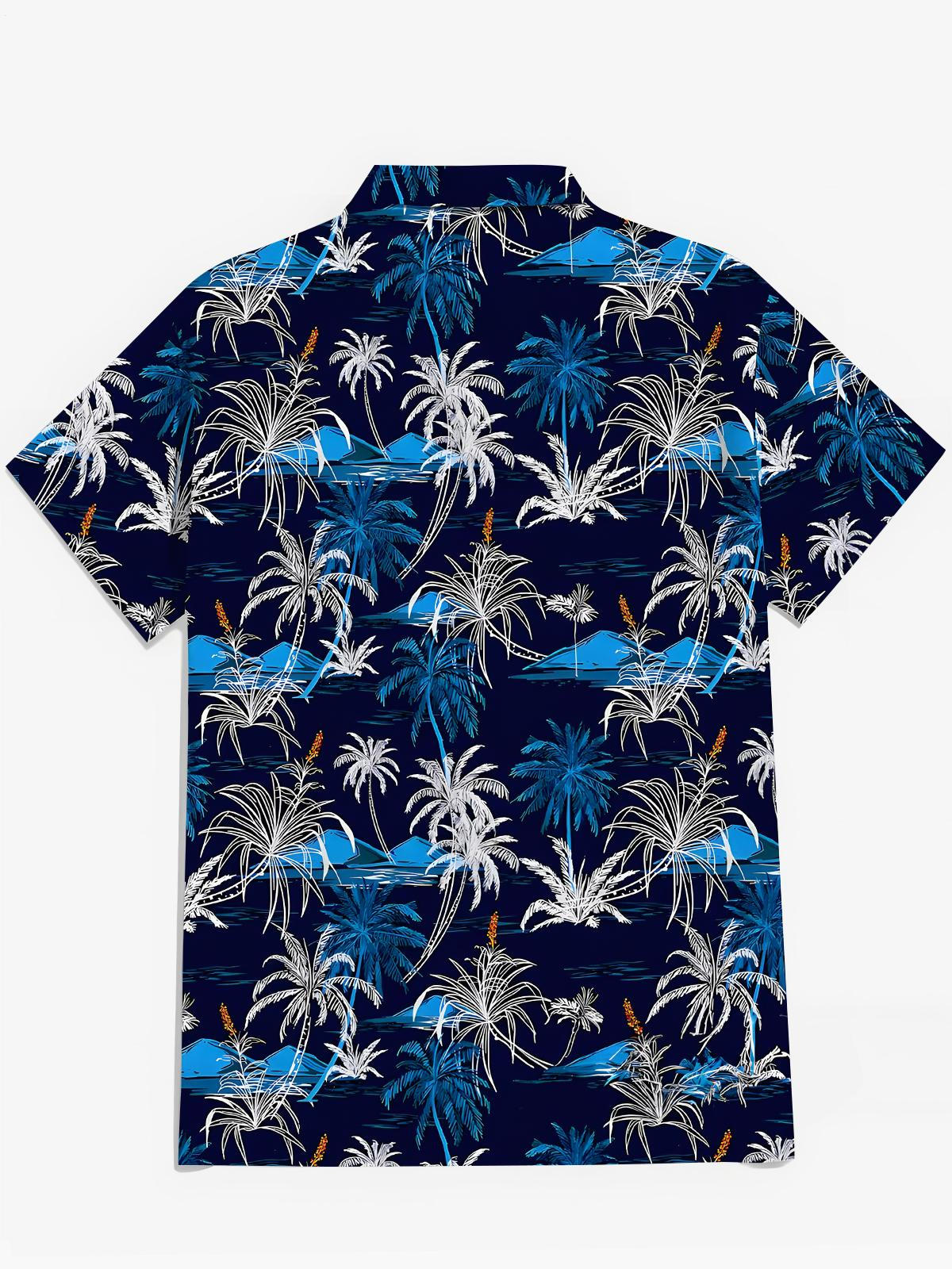 Hawaiianische Kokosnussbaumtasche Kurzarmhemden