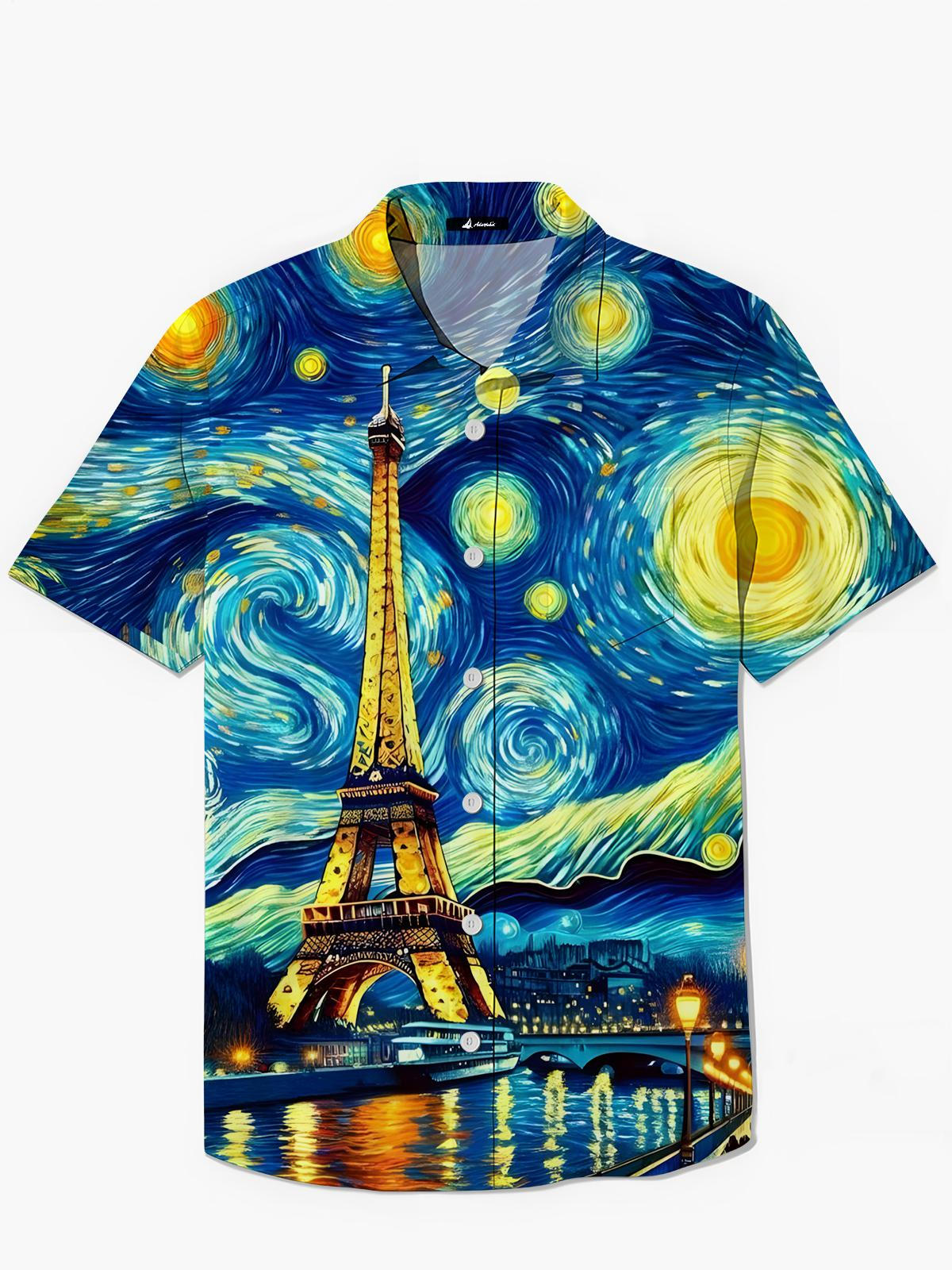 Ölmalerei Kunstdruck Herren Tasche Kurzarm Shirts