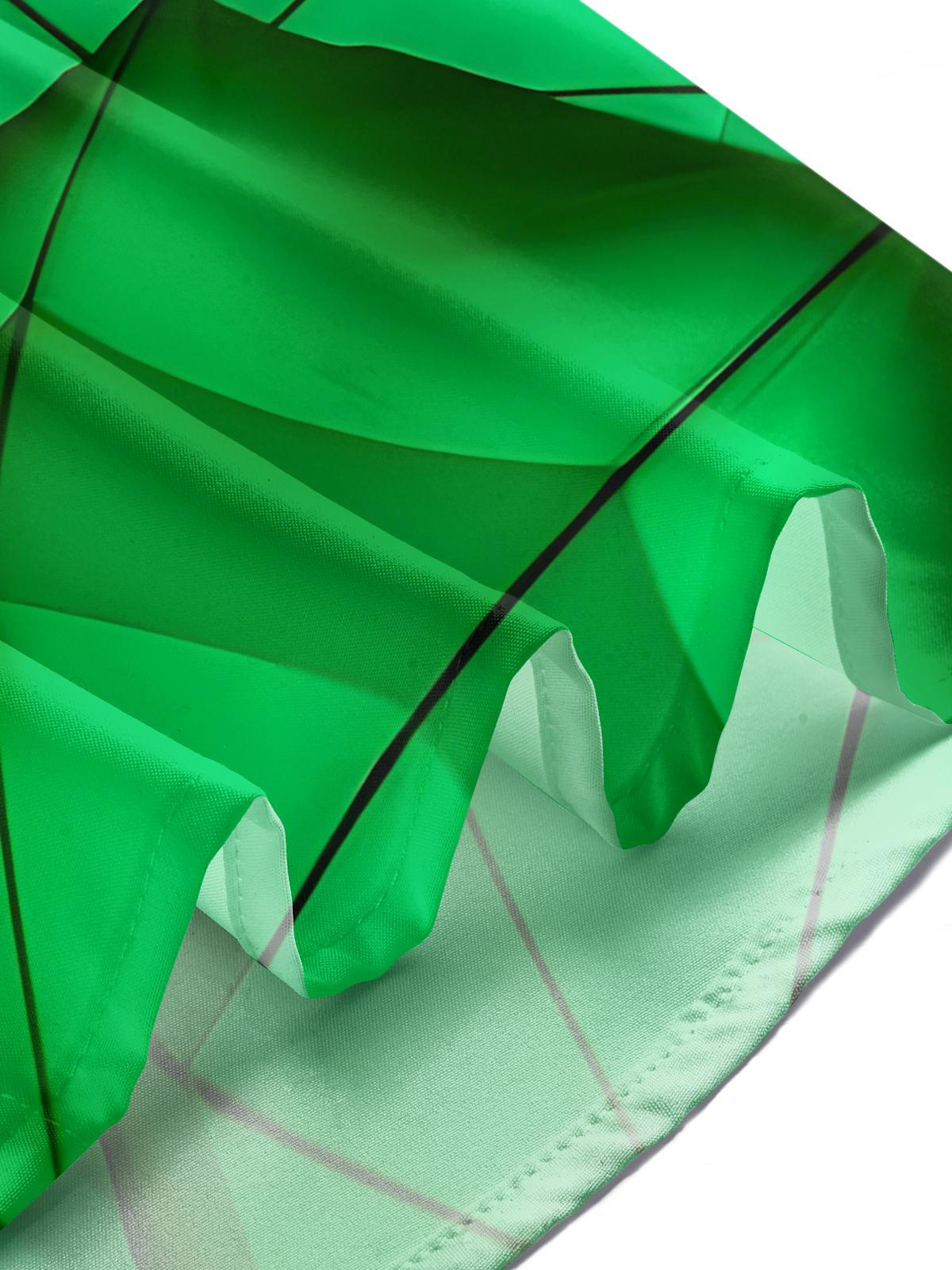 Grüne Regenschirm -Druck -Taschen -Taschen -Kurzarm -Hemden