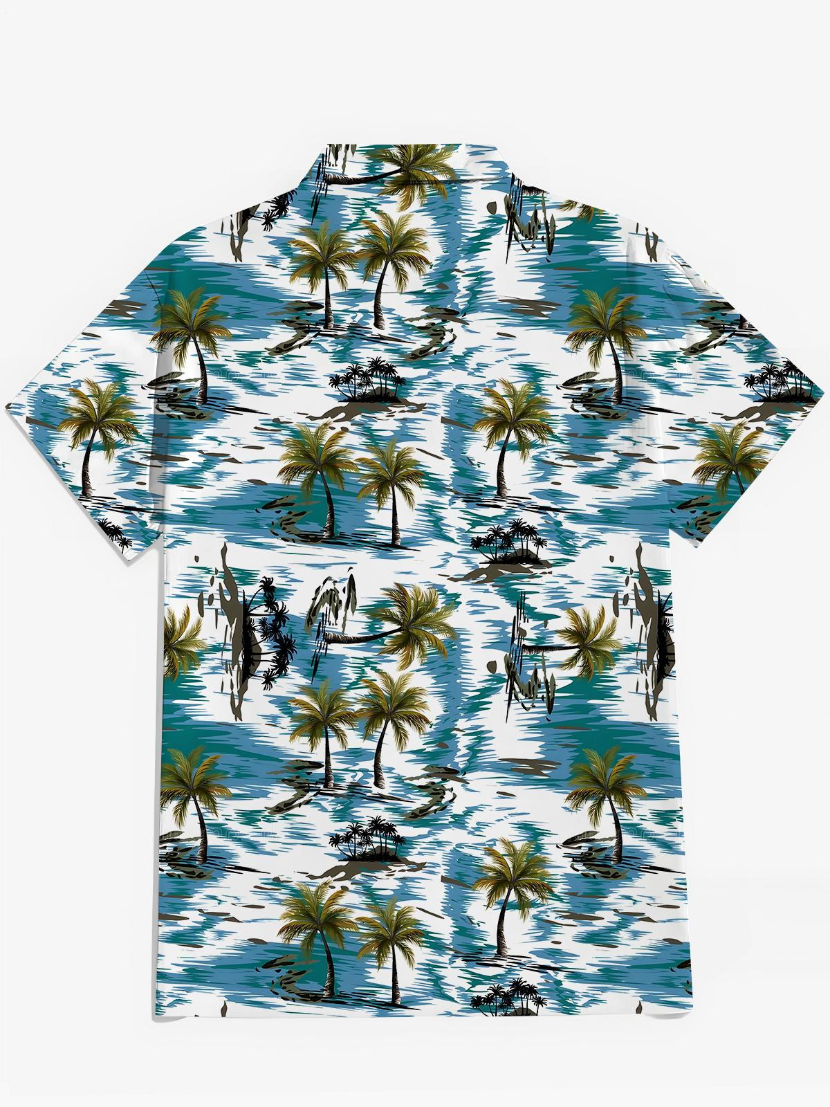 Hawaiianische Herren -Taschen -Kurzarmhemden