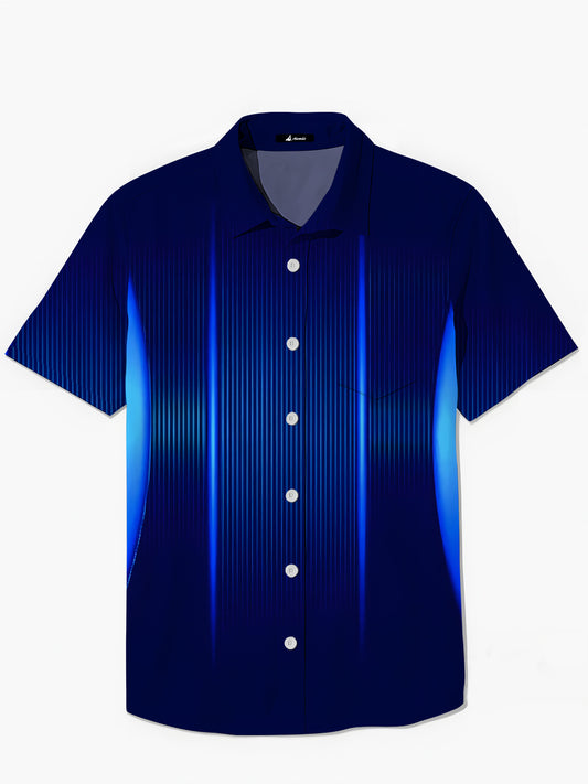 Geometrische Gradientenprint -Männer -Taschen -Taschen -Shirt -Hemden
