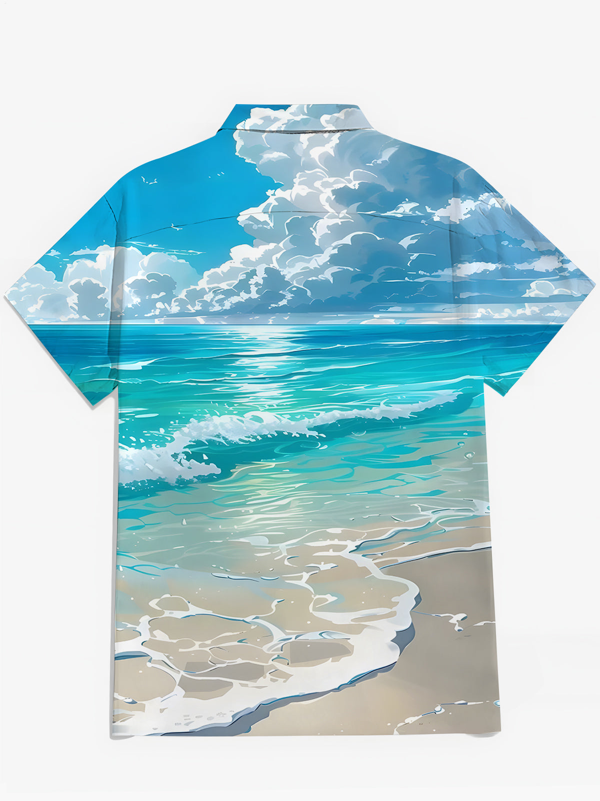 Hawaiian Beach Herren -Tasche Kurzarm Shirts