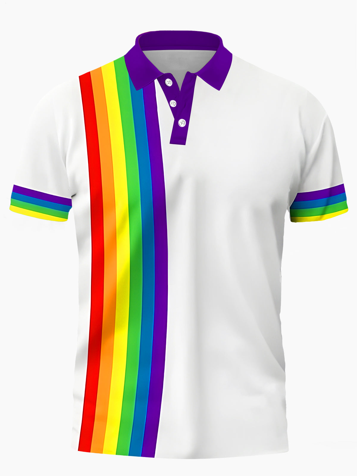 Stripe Herren -Kurzärmel -Polo -Hemd Für Männer