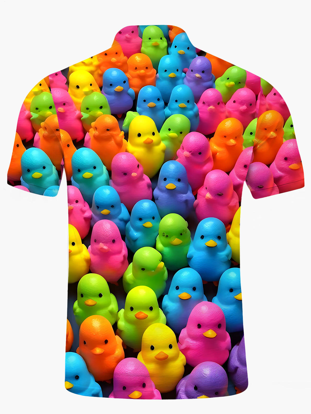 Duck Herren Kurzärmel -Knopfpolo -Hemd