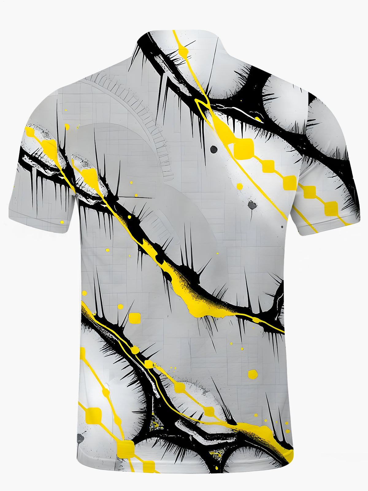 Abstrakter Männer Mit Kurzem Ärmelknopf Poloshirt