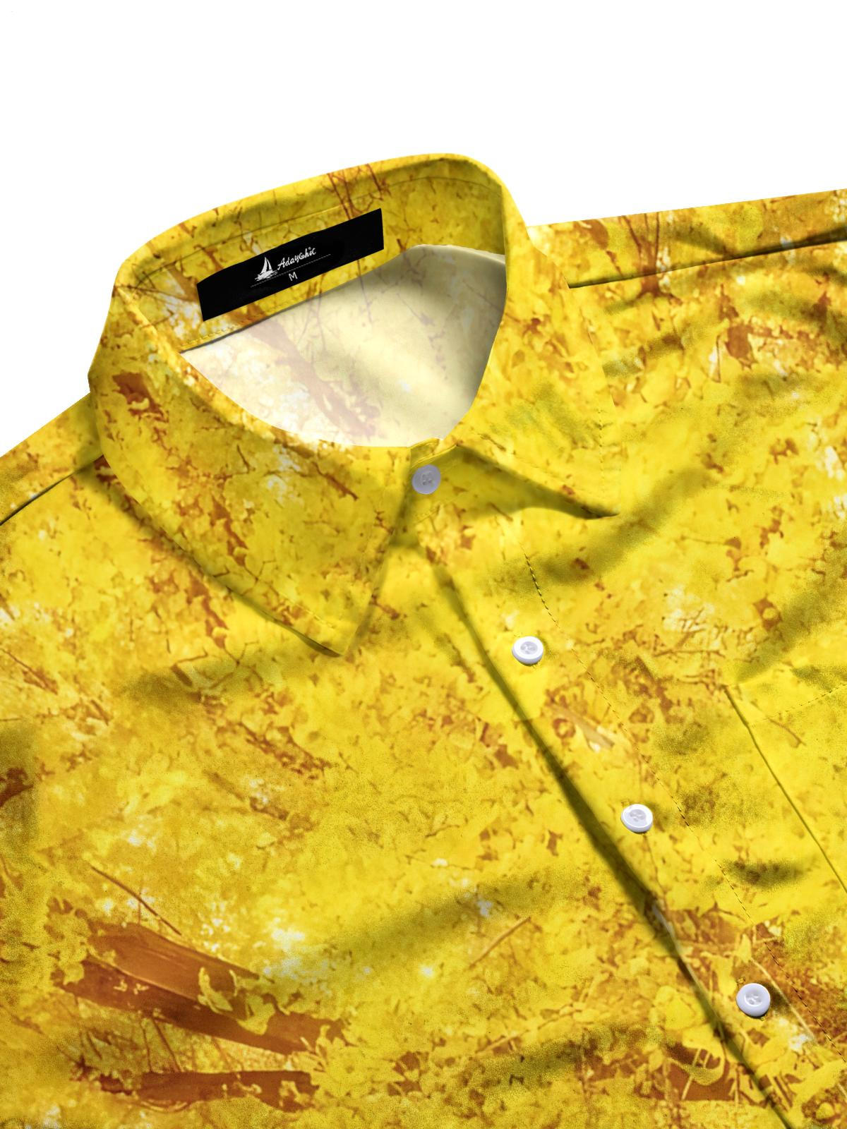 Baumdruck -Taschen -Kurzarm -Hemden Für Männer Drucken