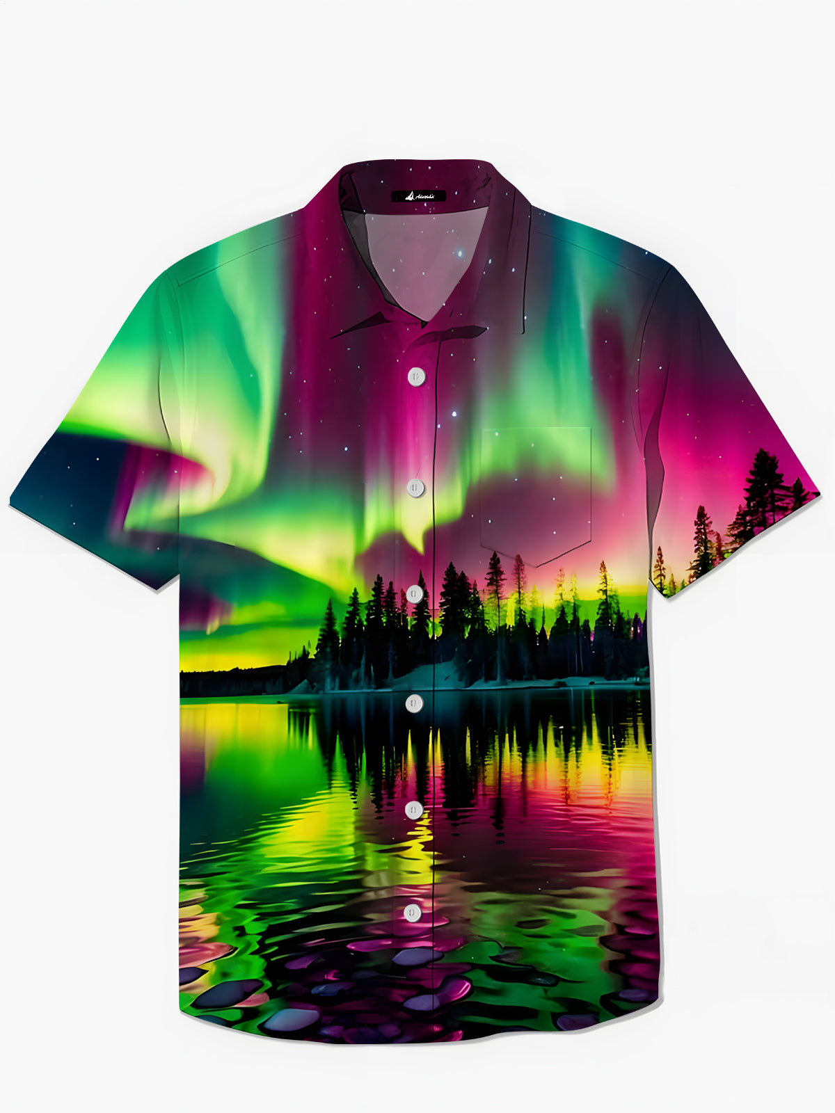 Landschaftsdruck Herren -Tasche Kurzarm Shirts