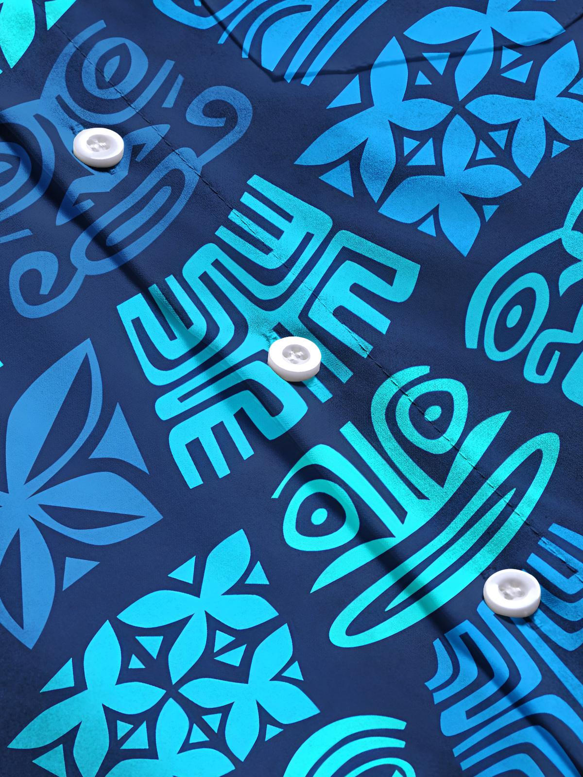 Hawaiianische Herren -Taschen -Kurzarmhemden