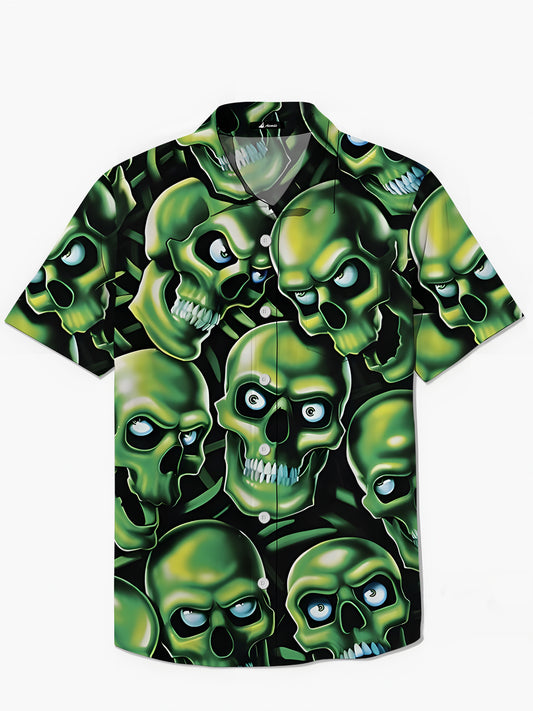 Schädeldruck Herren -Taschen -Kurzärmel -Shirts