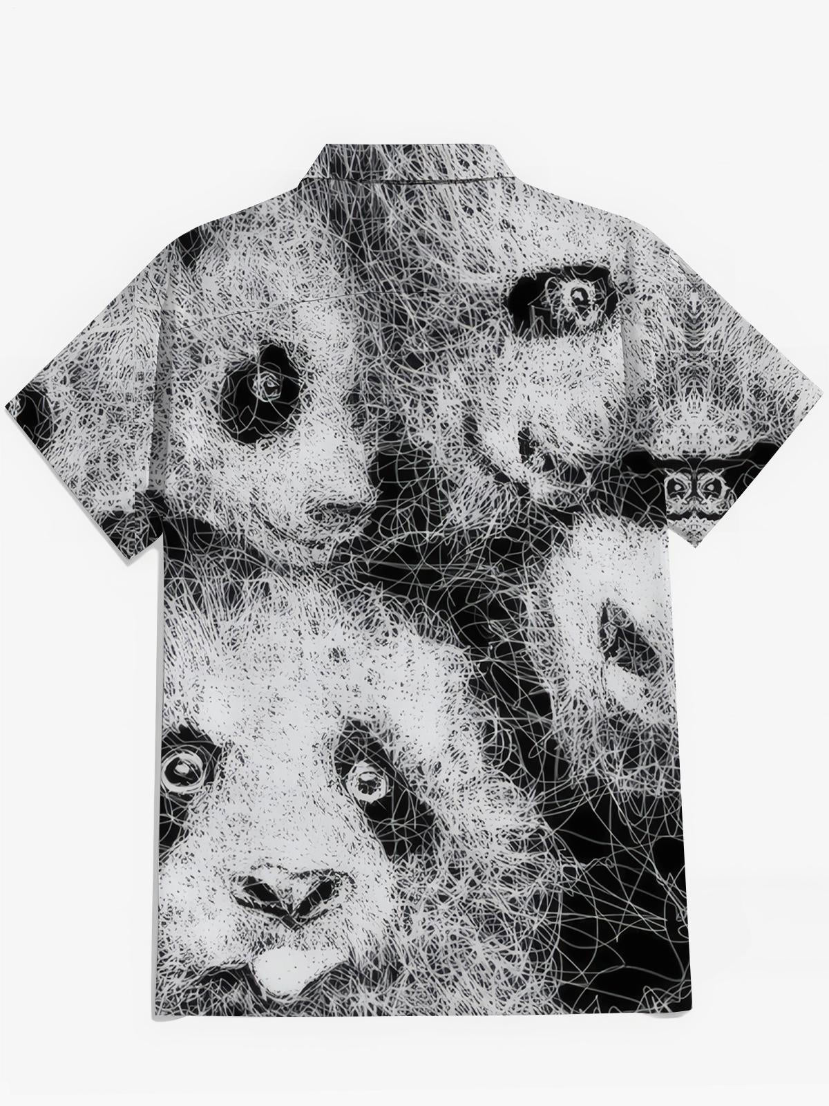 Panda Art Print Herren -Tasche Kurzarm Shirts