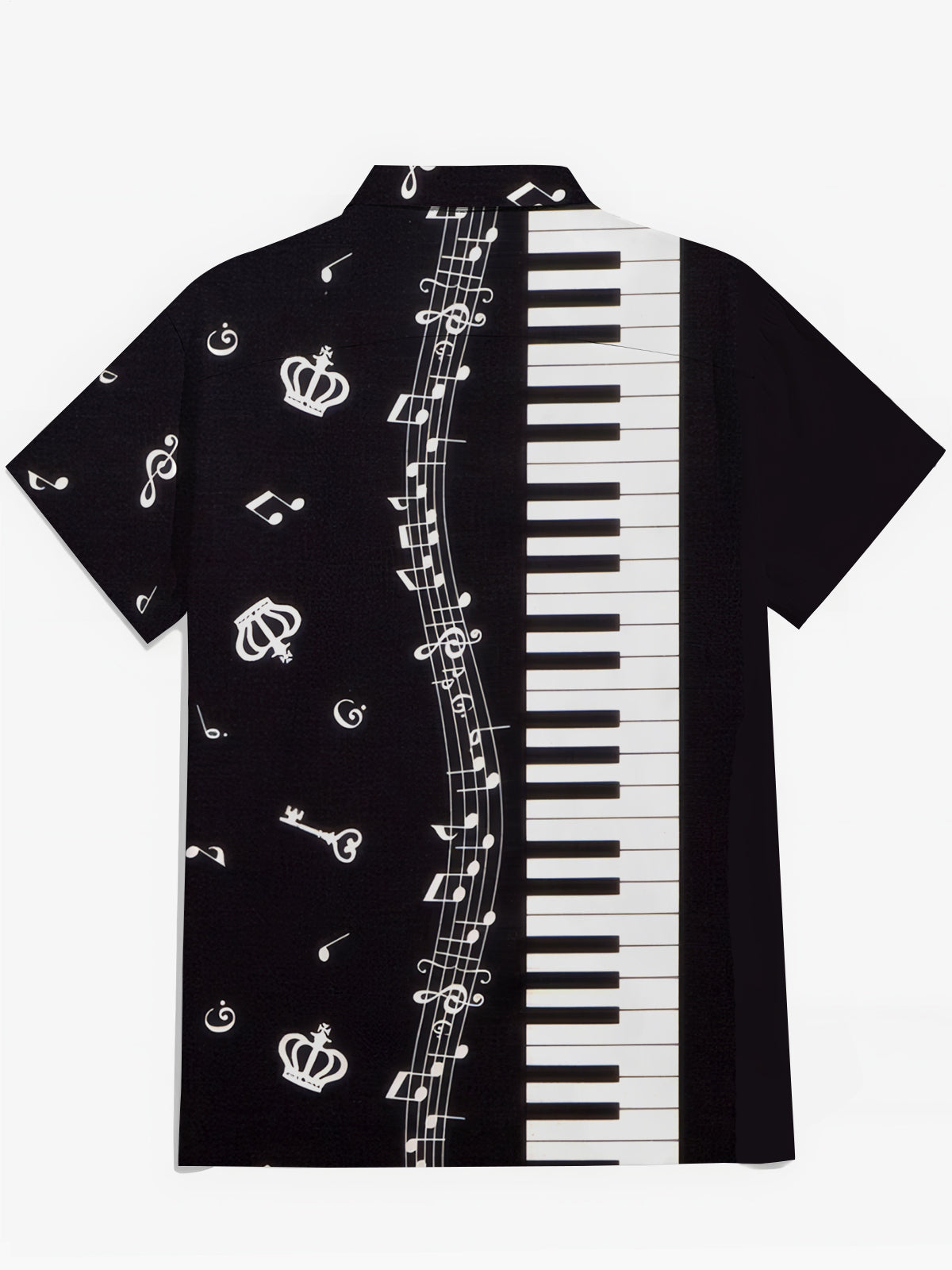 Musical Note Piano Print Herren -Tasche Kurzarm Shirts