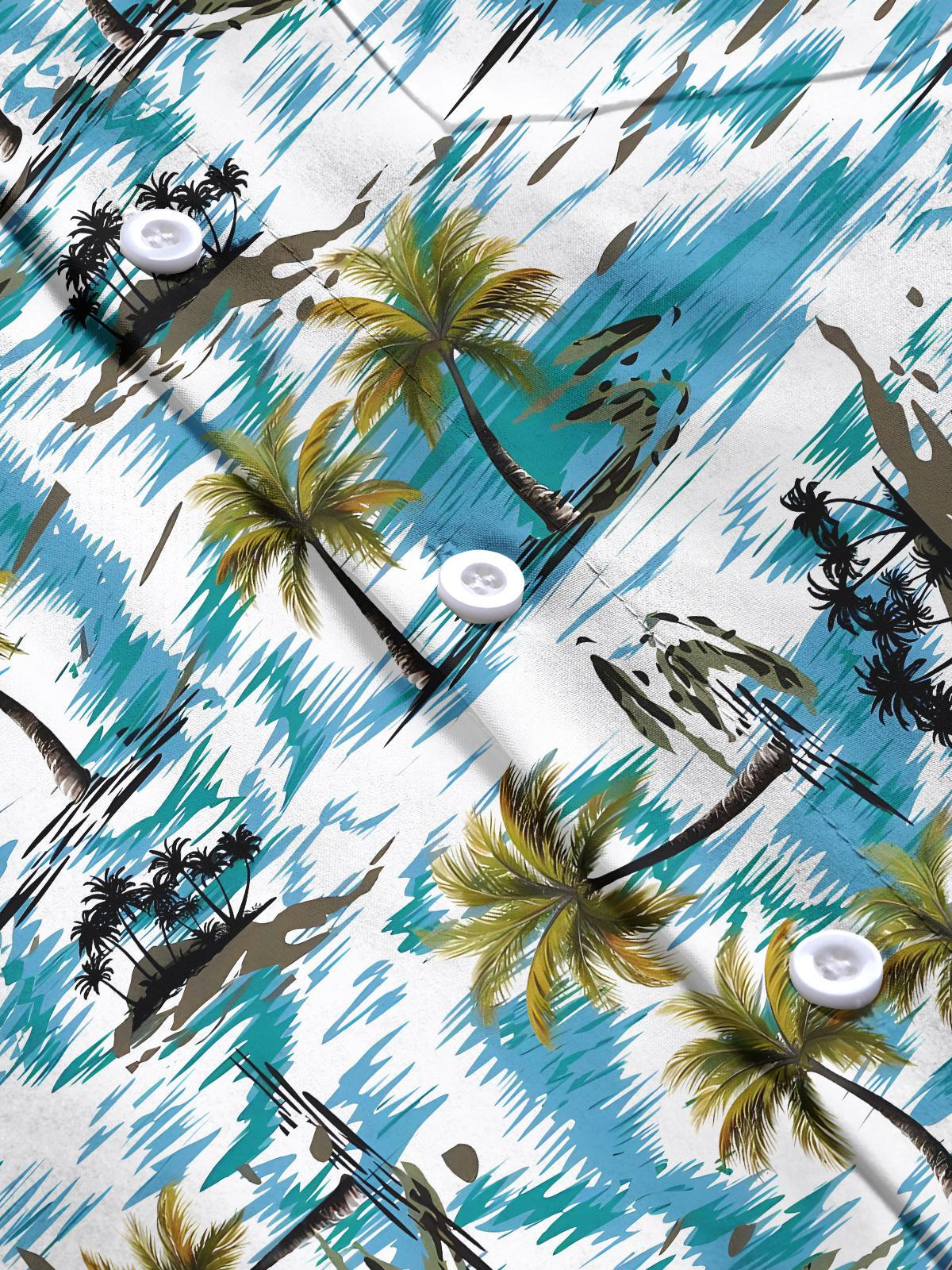 Hawaiianische Herren -Taschen -Kurzarmhemden