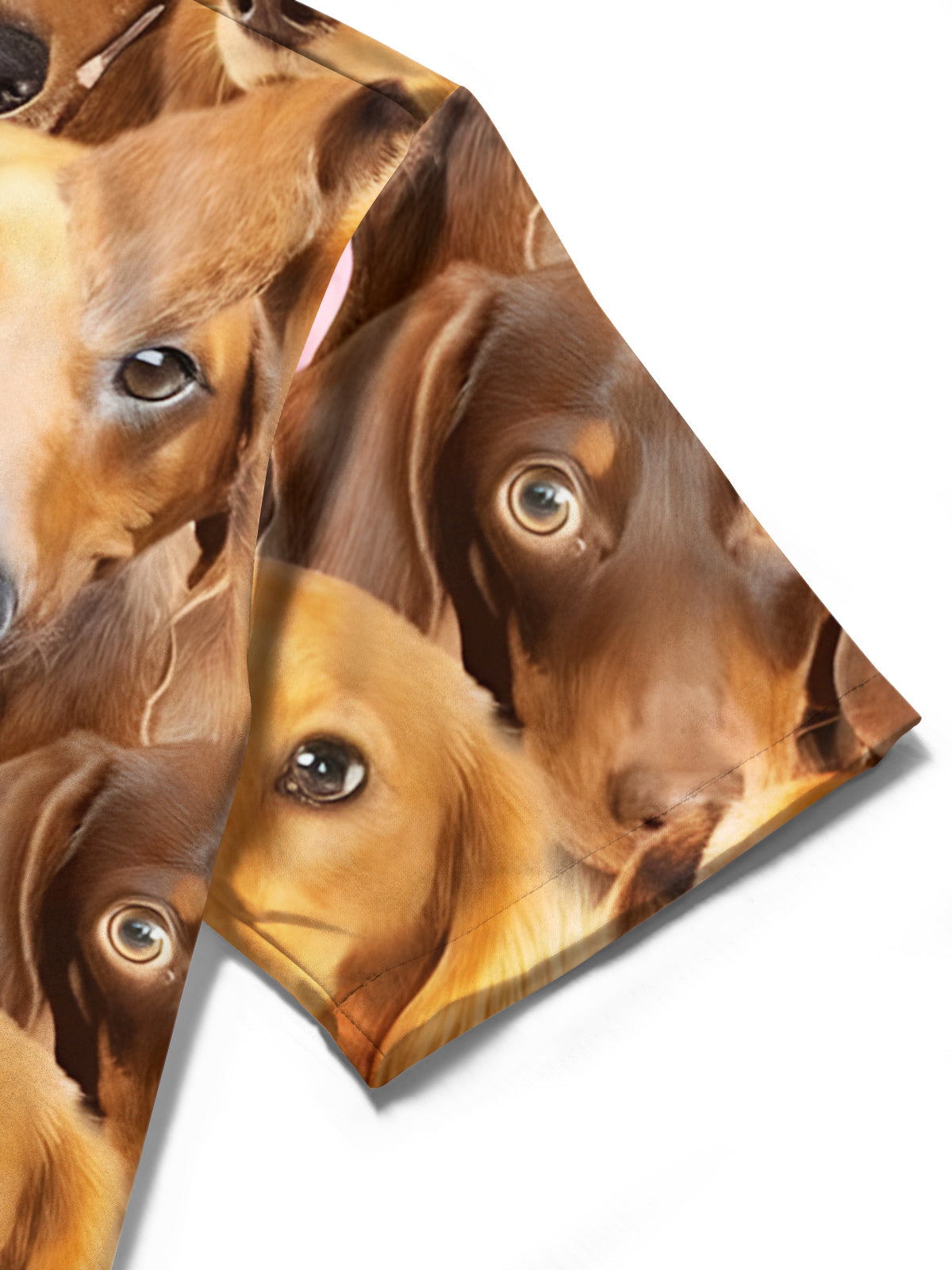 Hundedruck Herren -Tasche Kurzärmelige Hemden