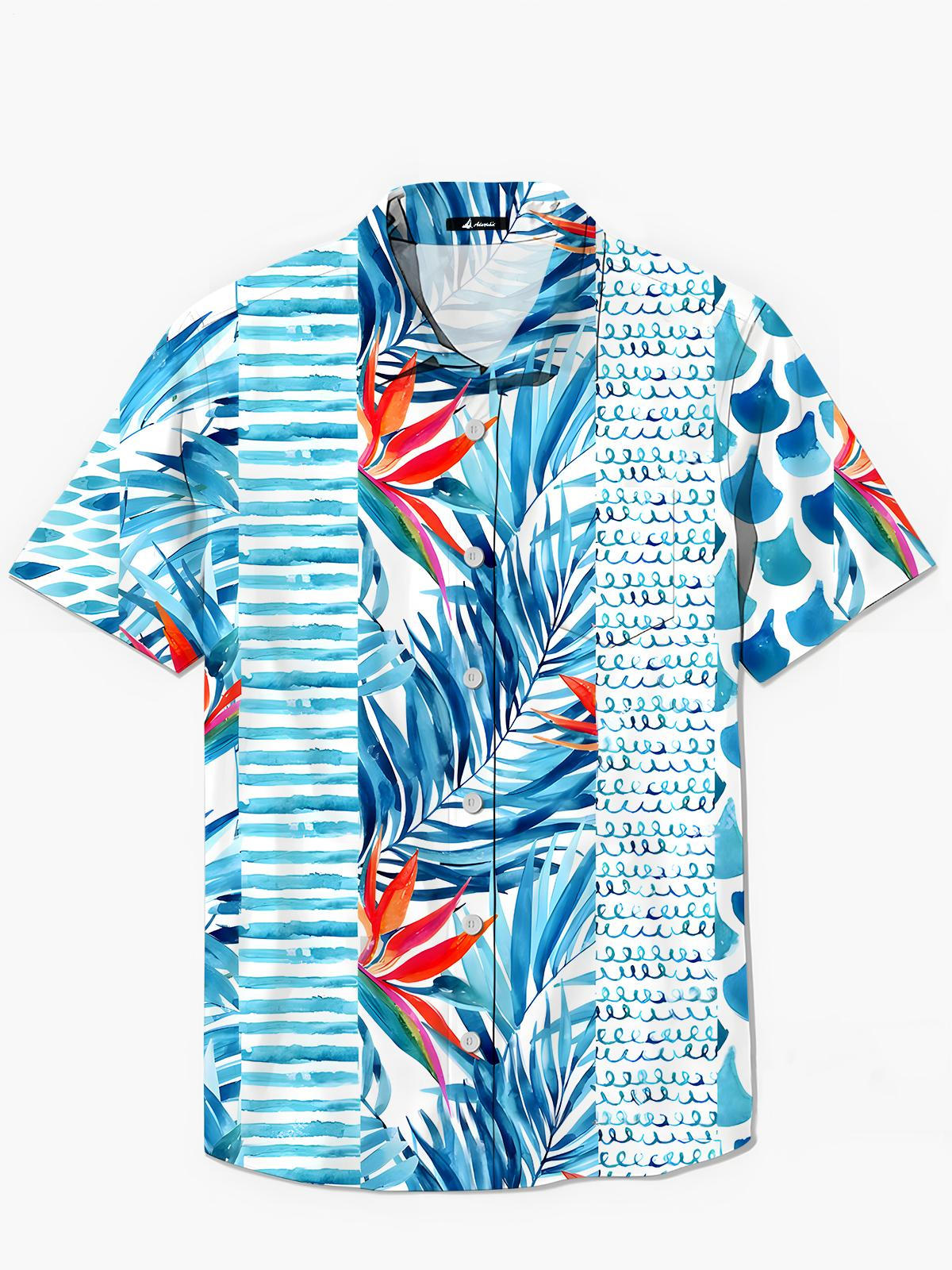 Taschenhemden Für Blumen -Männer In Kurzarm