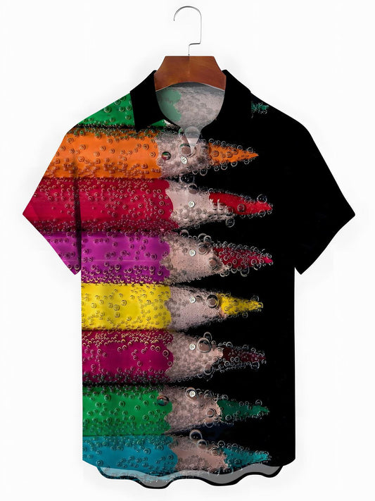 Pinseldruck Herren -Tasche Kurzarm Shirts