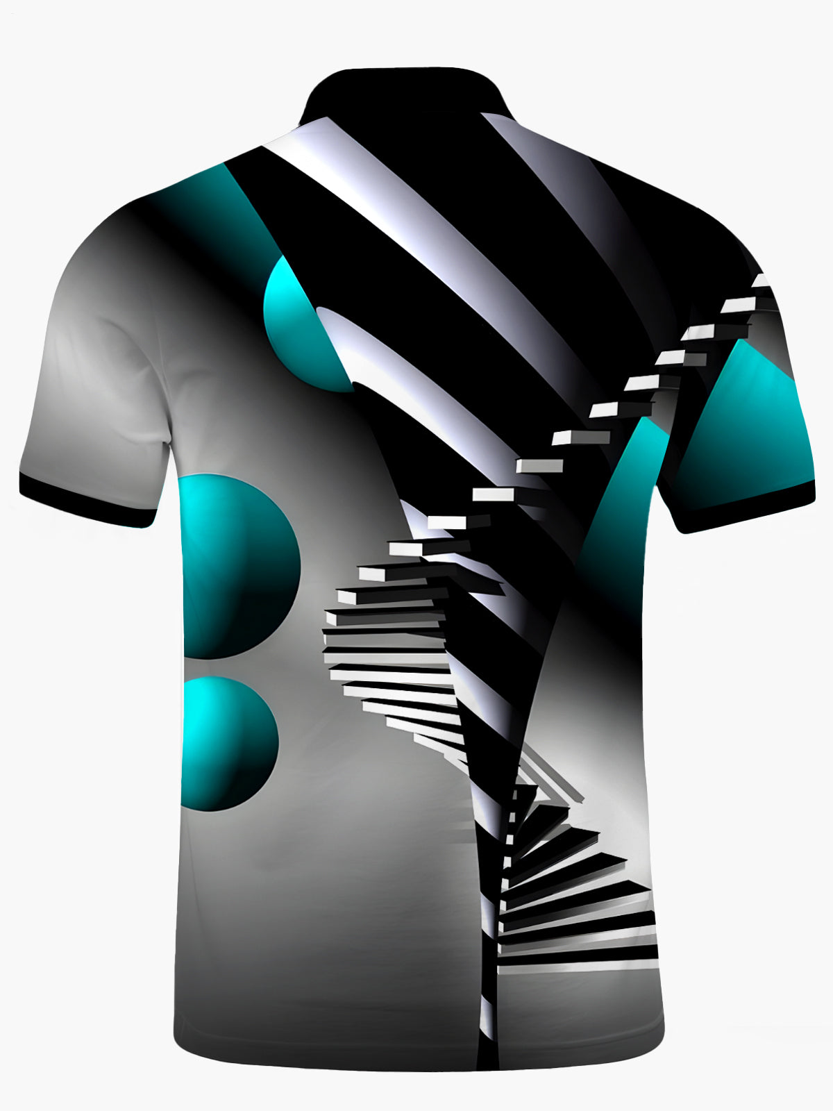 Geometrie Herren Kurzärmel -Polo -Hemd Polo -Hemd
