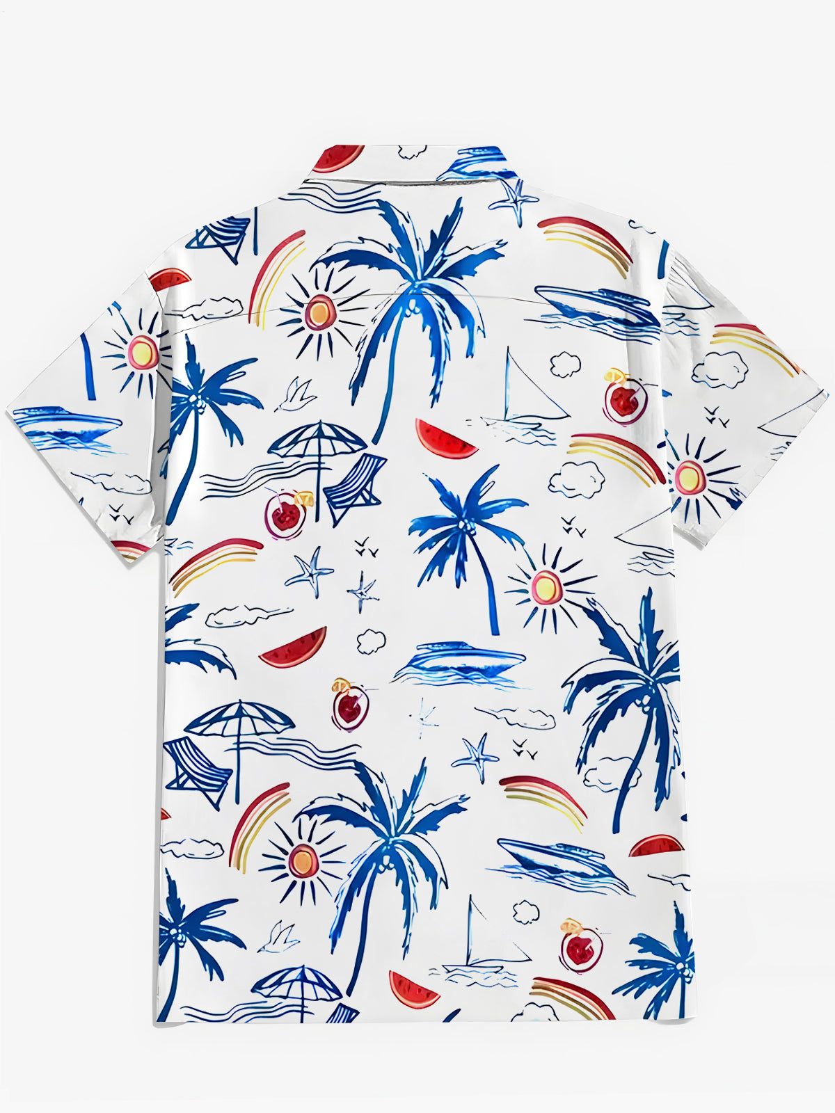 Hawaiianische Herren -Taschen -Kurzarmhemden