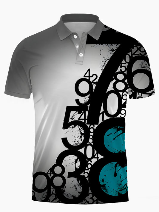 Number Für Kurzärmel -Polo -Hemd Von Herren Kurzarm.