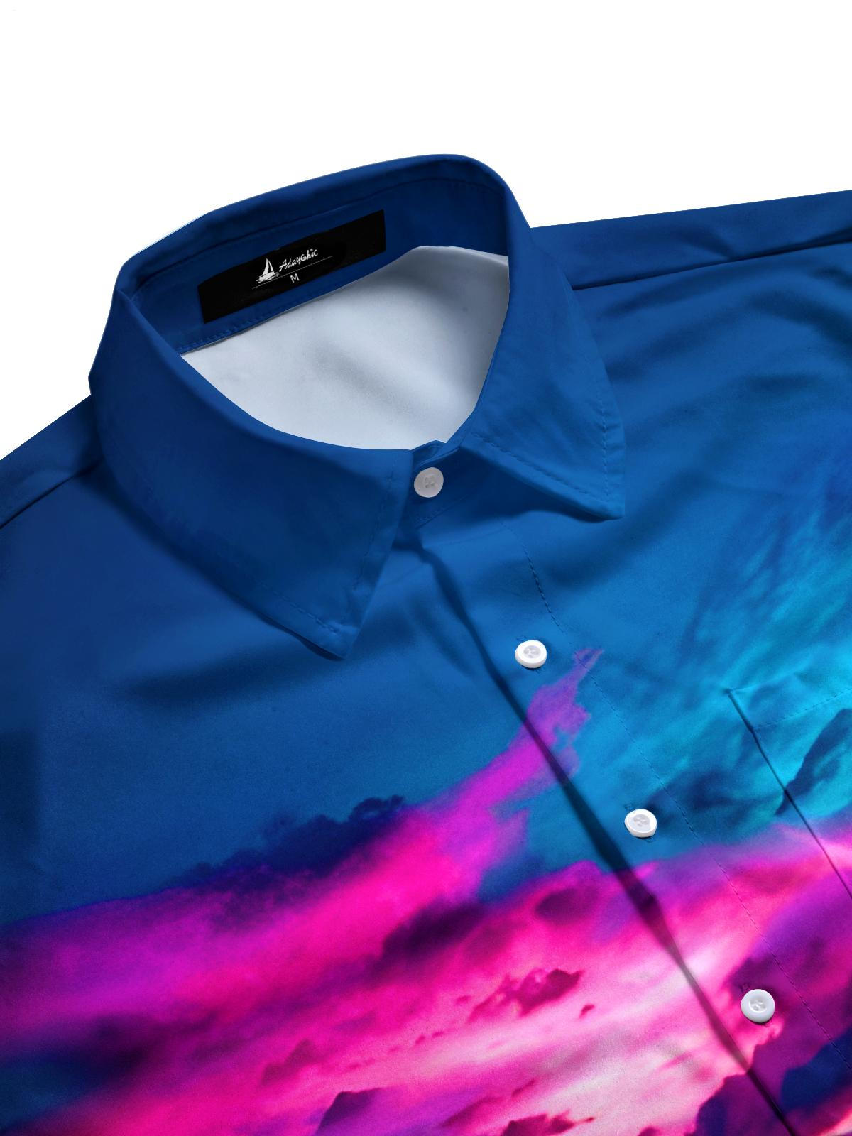 Hawaiian Beach Herren -Tasche Kurzarm Shirts