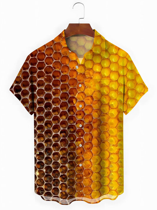 Hemdhemden Für Hemden Von Honeycomb Print Men's Tasche