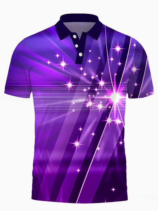 Geometrie Herren Kurzärmel -Polo -Hemd Polo -Hemd