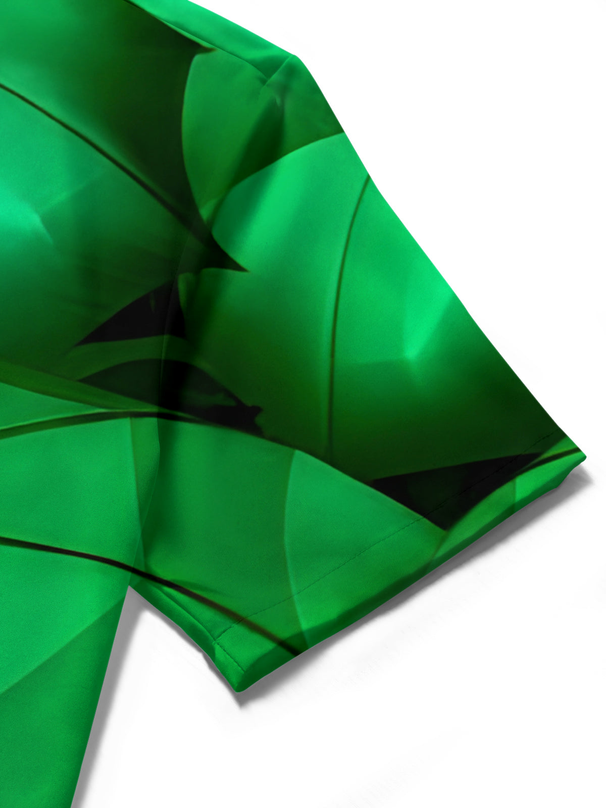 Grüne Regenschirm -Druck -Taschen -Taschen -Kurzarm -Hemden