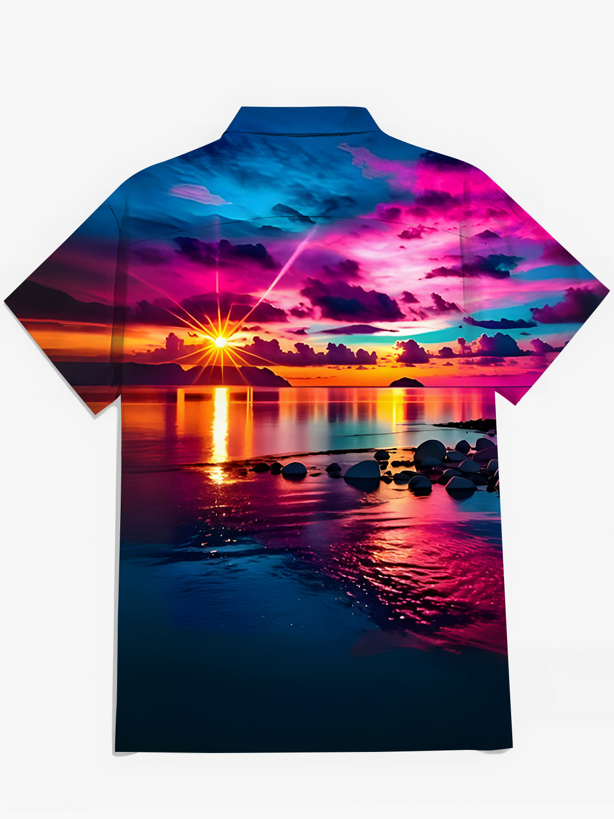 Hawaiian Beach Herren -Tasche Kurzarm Shirts