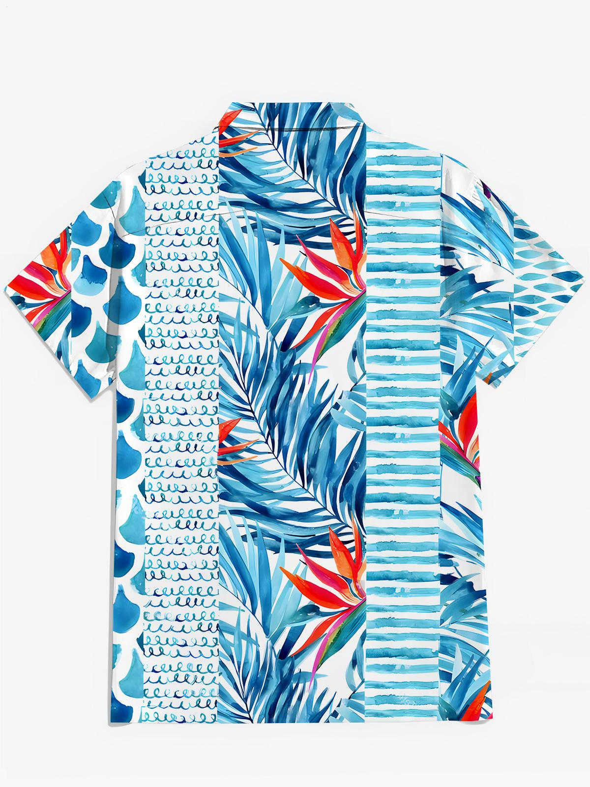 Taschenhemden Für Blumen -Männer In Kurzarm