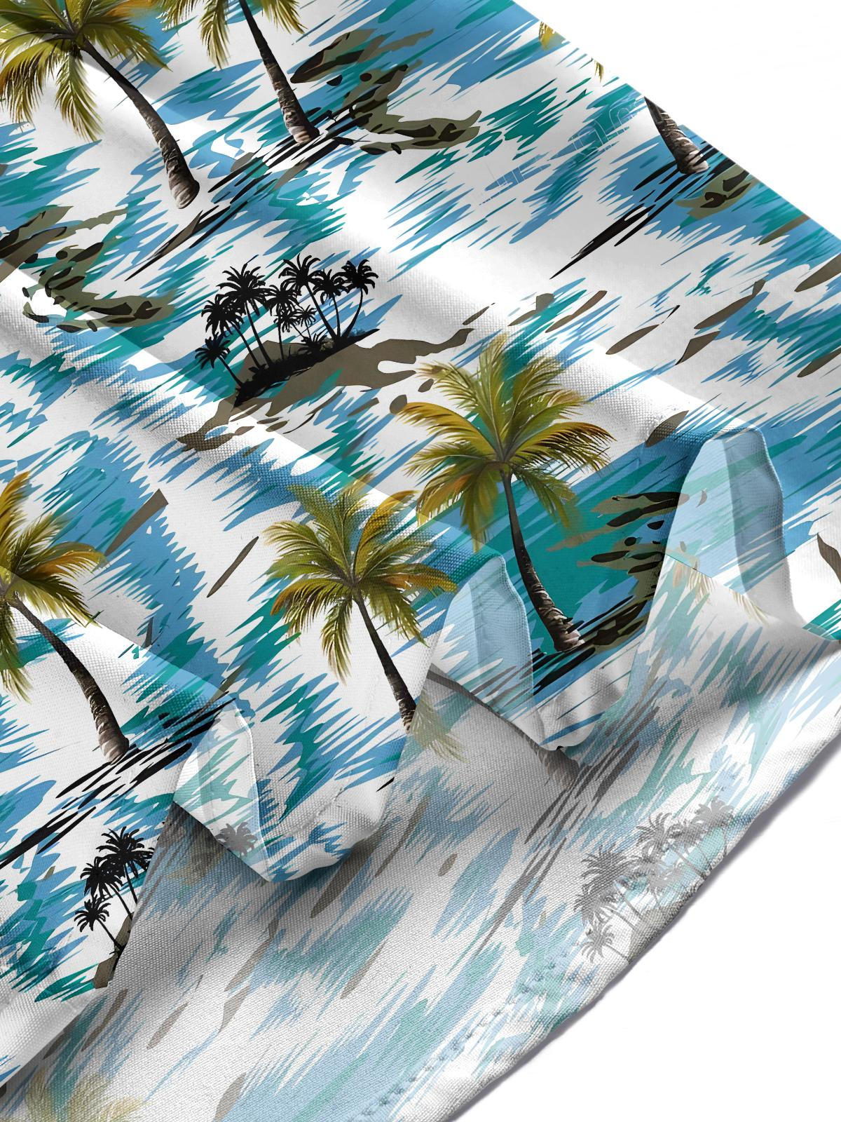 Hawaiianische Herren -Taschen -Kurzarmhemden