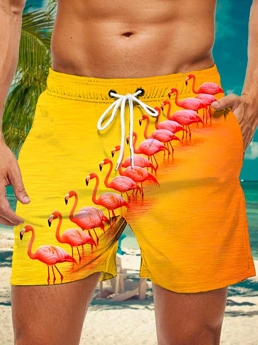 Flamingo Herren -Drucktasche Shorts