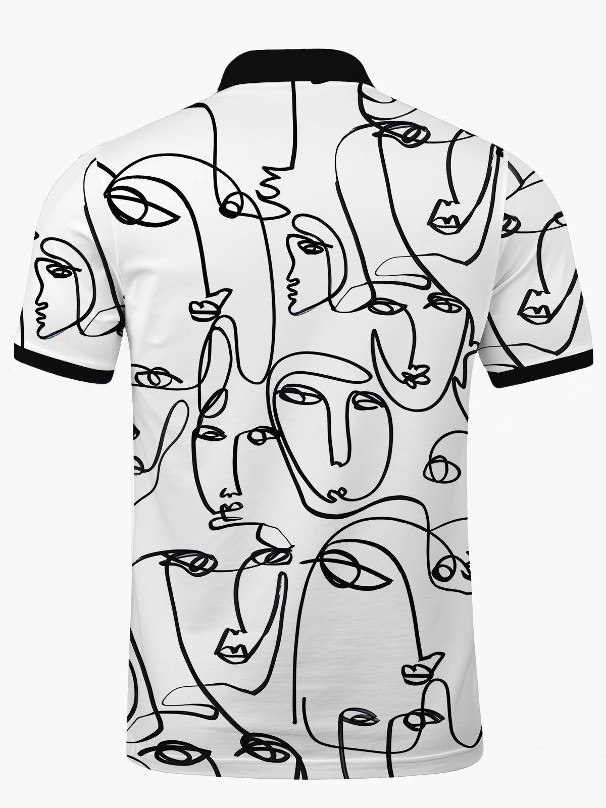 Abstrakter Kunstdruck Herren Kurzärmel -Polo -Hemd.