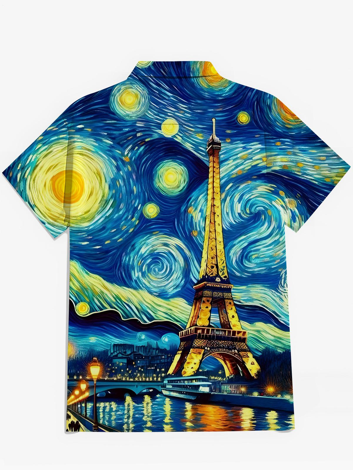 Ölmalerei Kunstdruck Herren Tasche Kurzarm Shirts