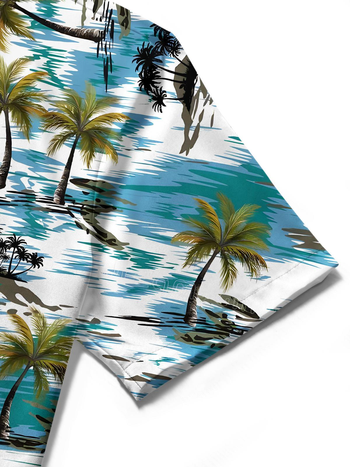 Hawaiianische Herren -Taschen -Kurzarmhemden