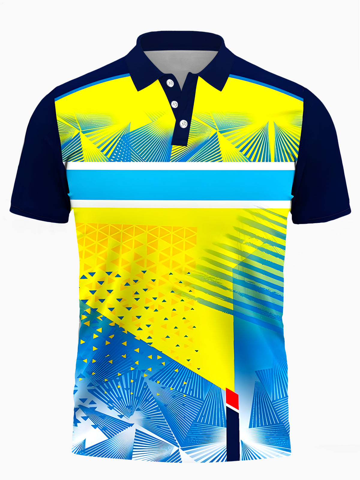 Geometrie Herren Kurzärmel -Polo -Hemd Polo -Hemd