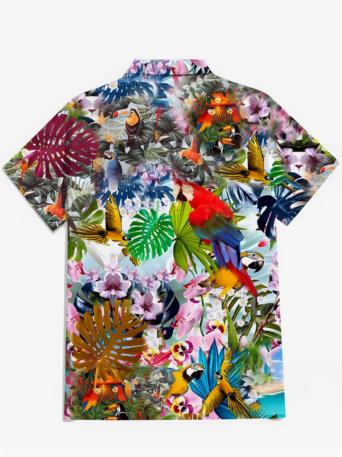 Hawaiianische Herren -Taschen -Kurzarmhemden