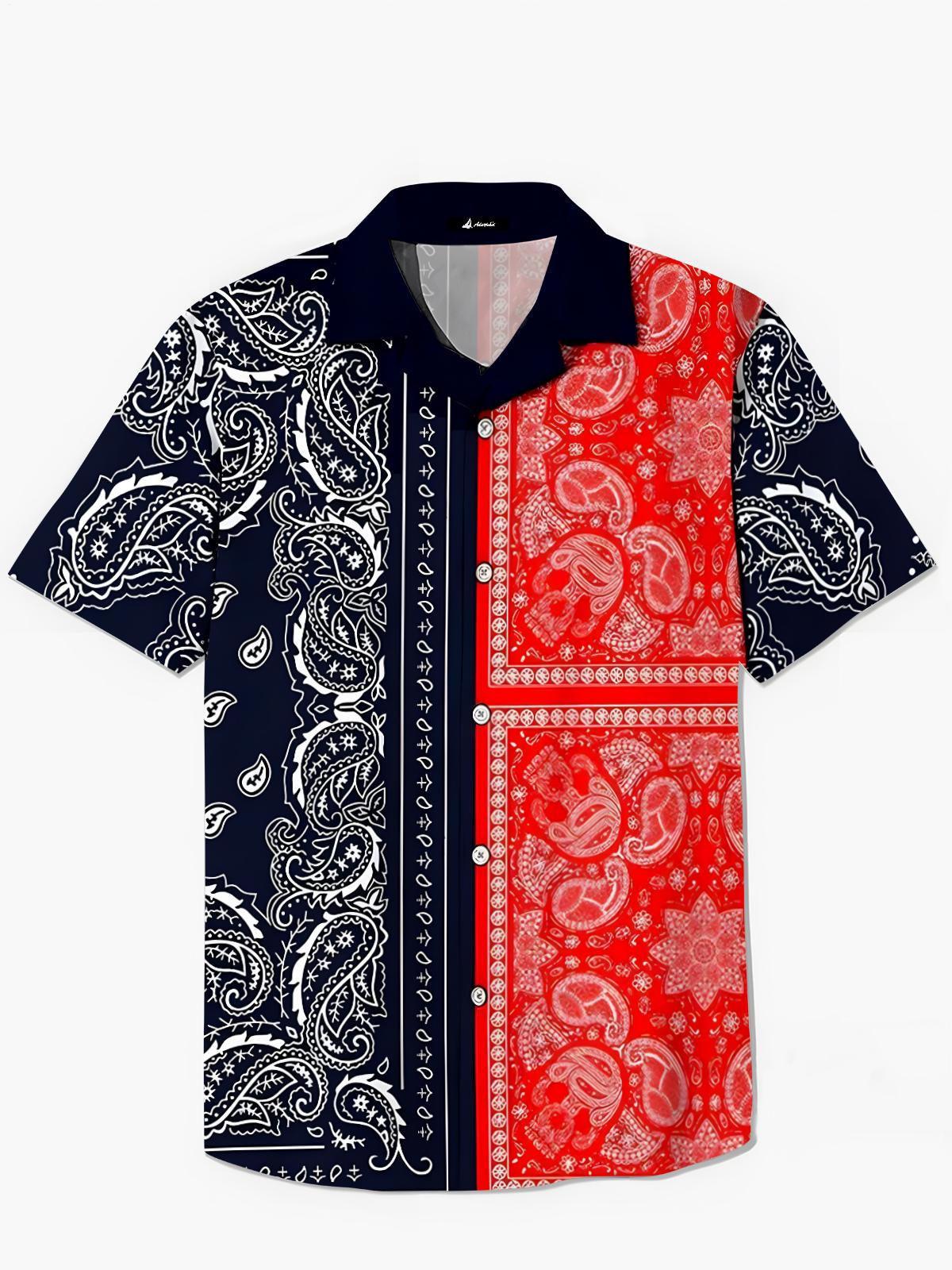 Taschenhemden Für Blumen -Männer In Kurzarm