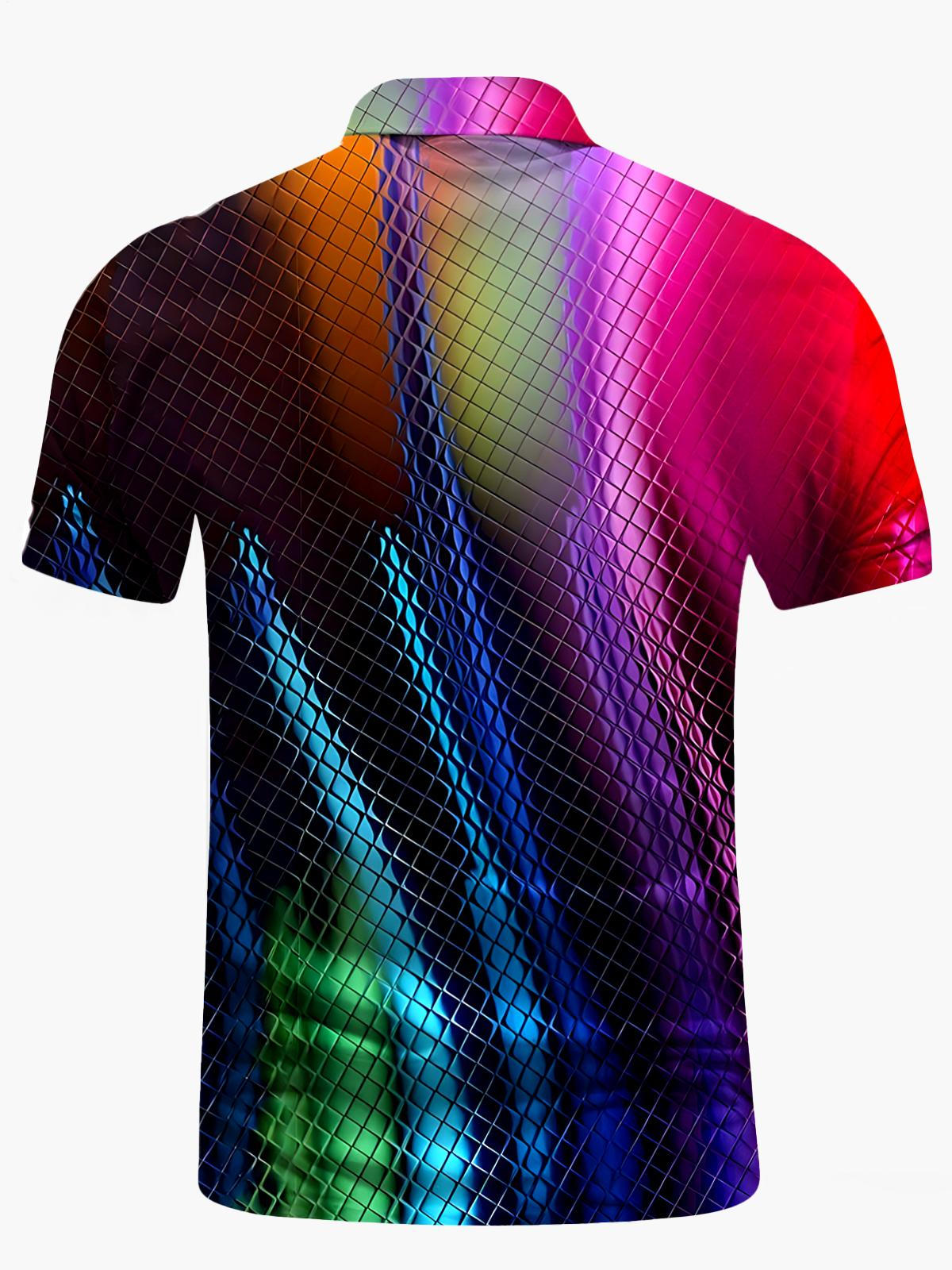Abstrakter Männer Mit Kurzem Ärmelknopf Poloshirt
