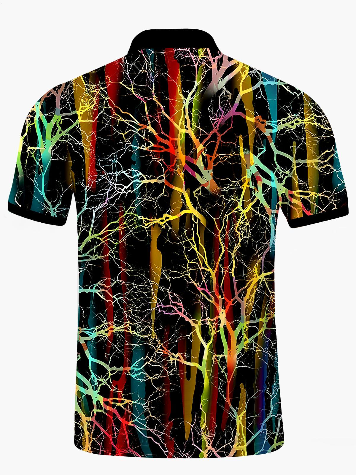 Tree Herren Kurzärmel -Polo -Hemd Mit Taste