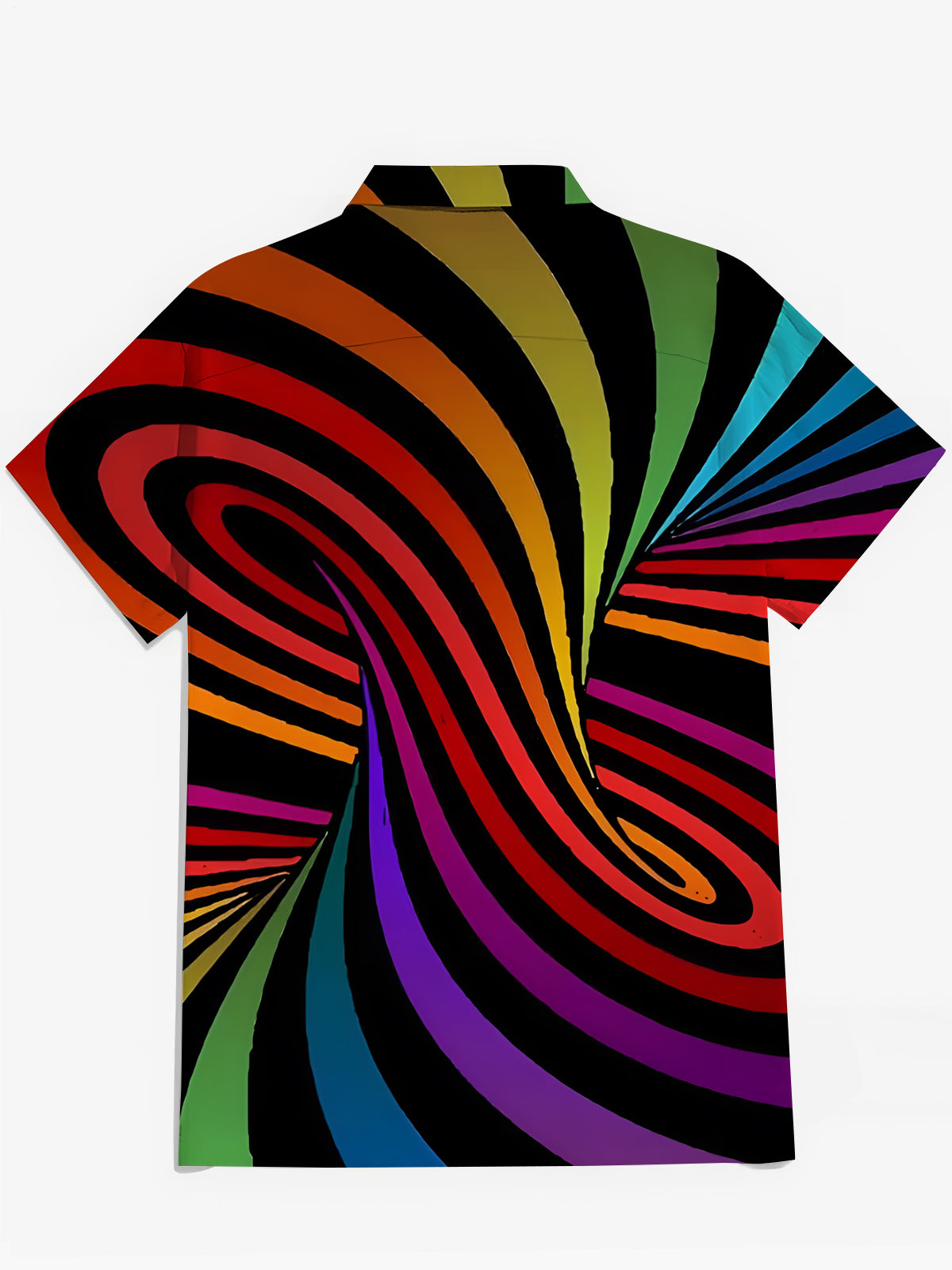 Abstrakte Geometrische Druck -Herren -Tasche Kurzarm Shirts