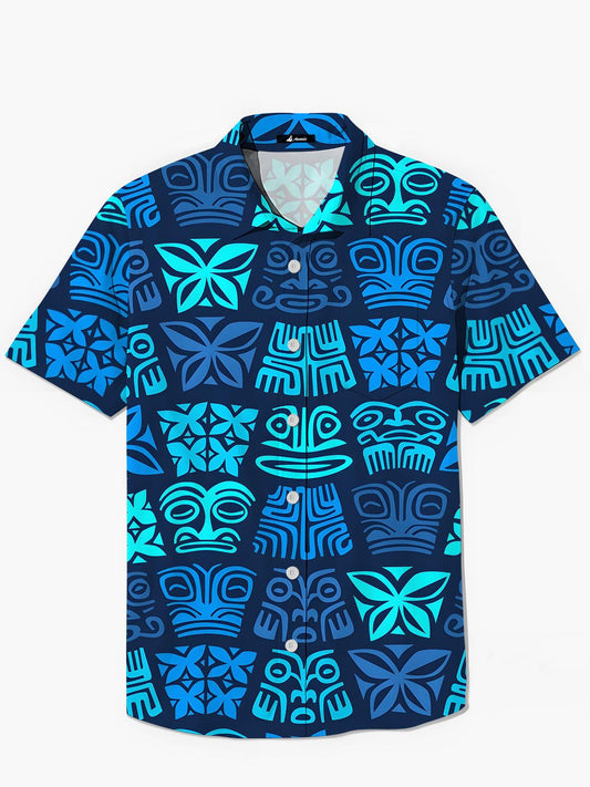 Hawaiianische Herren -Taschen -Kurzarmhemden