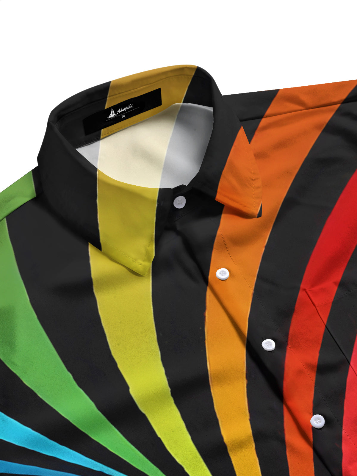 Abstrakte Geometrische Druck -Herren -Tasche Kurzarm Shirts