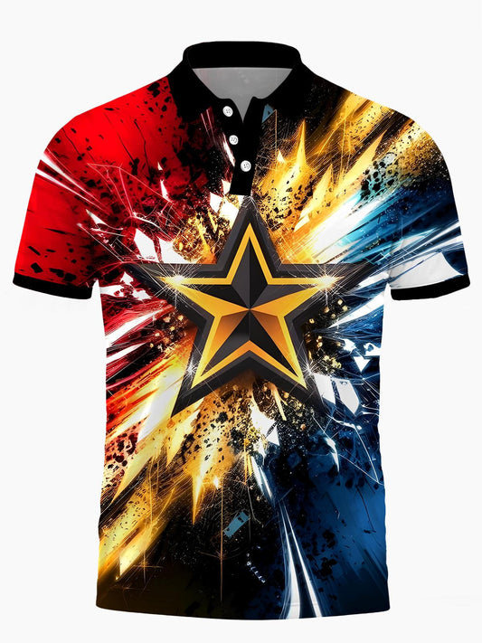Kurzärmel -Polo -Hemd Von Star Herren Kurzarmknopf
