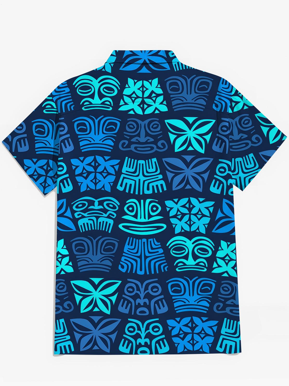 Hawaiianische Herren -Taschen -Kurzarmhemden